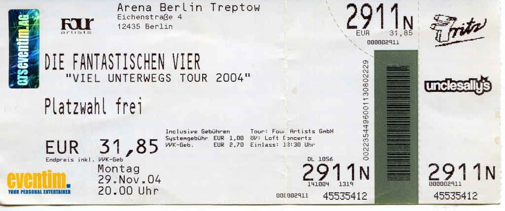 Die fantastischen Vier - Viel unterwegs Tour 2004